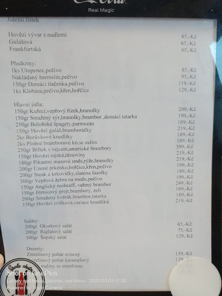 Menu_Občerstvení Bramberk_Lučany nad Nisou_image_1