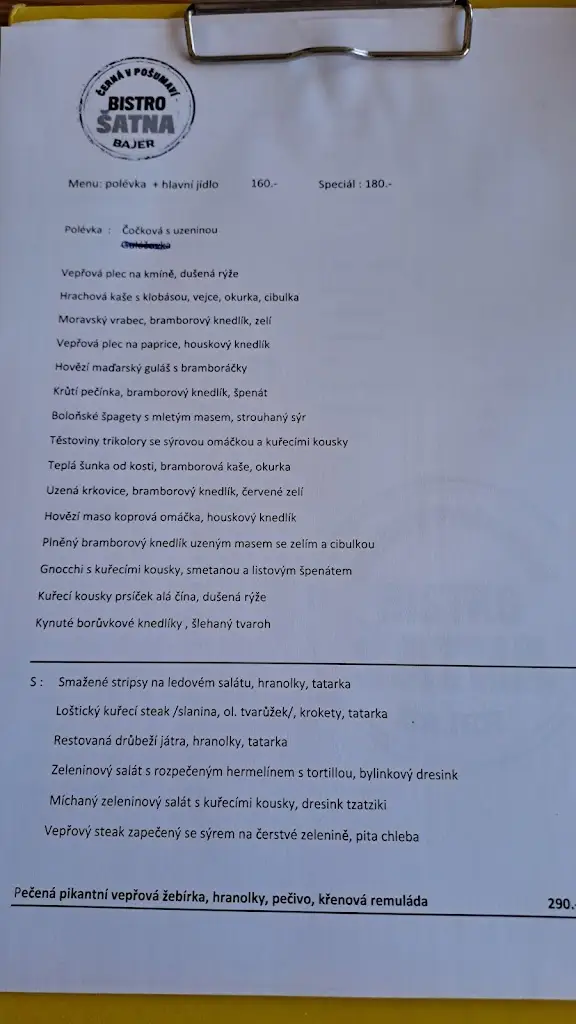 Menu_Bistro Šatna_Horní Planá_image_1