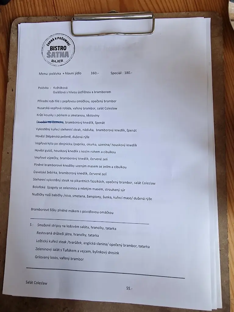 Menu_Bistro Šatna_Horní Planá_image_2