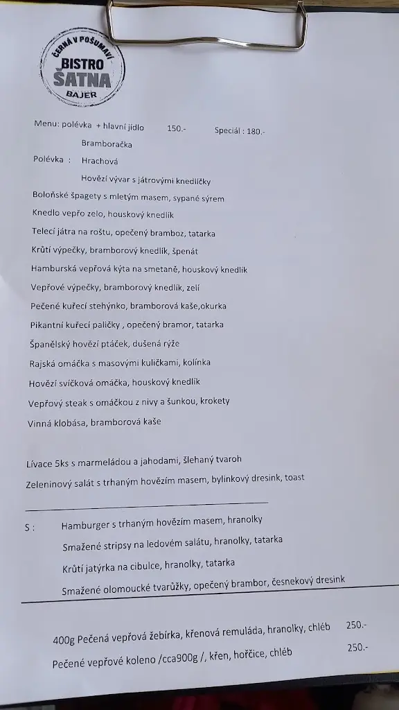 Menu_Bistro Šatna_Horní Planá_image_3