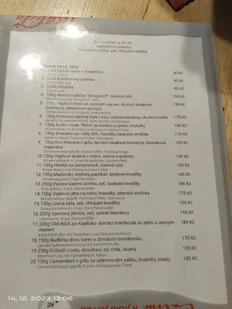 Menu_Pension a restaurace U Zvonku Kořenov_Kořenov_image_2