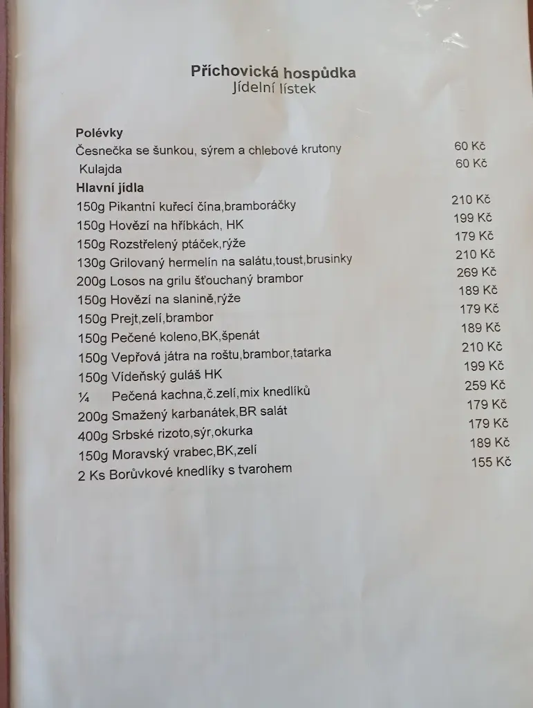 Menu_Příchovická hospůdka_Kořenov_image_1