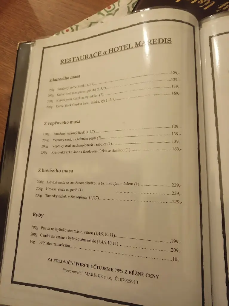 Menu_Restaurace Maredis_Kořenov_image_1