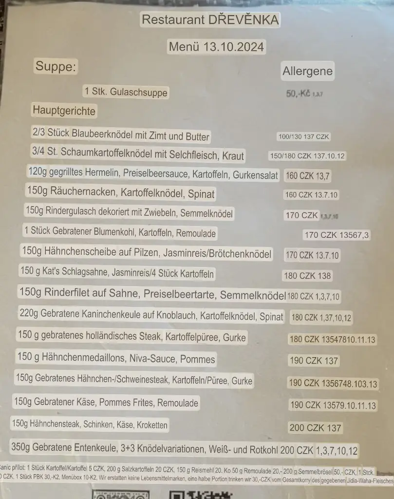 Menu_Restaurace Dřevěnka Mimoň_Mimoň_immagine_3