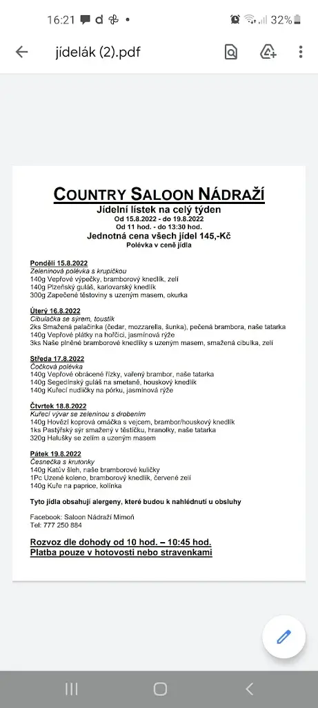 Menu_Restaurace Country Saloon_Mimoň_image_2