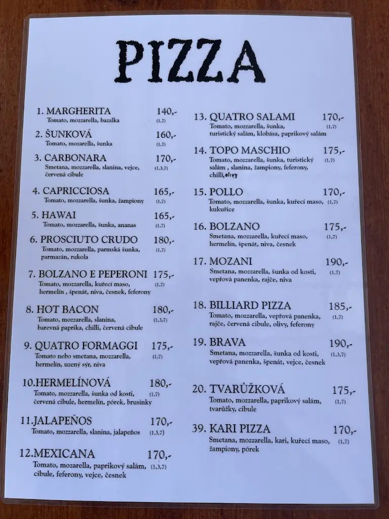 Menu_Billiard Burger_Mimoň_image_2