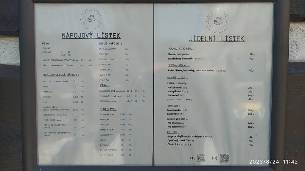 Menu_Rybářská bašta_Horní Planá_immagine_3