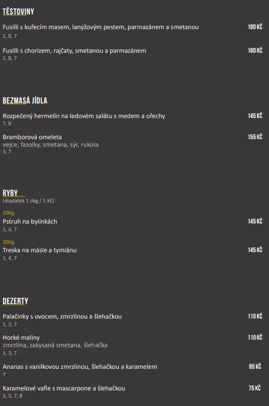 Menu_The Fortuna Inn_Nový Bor_image_4