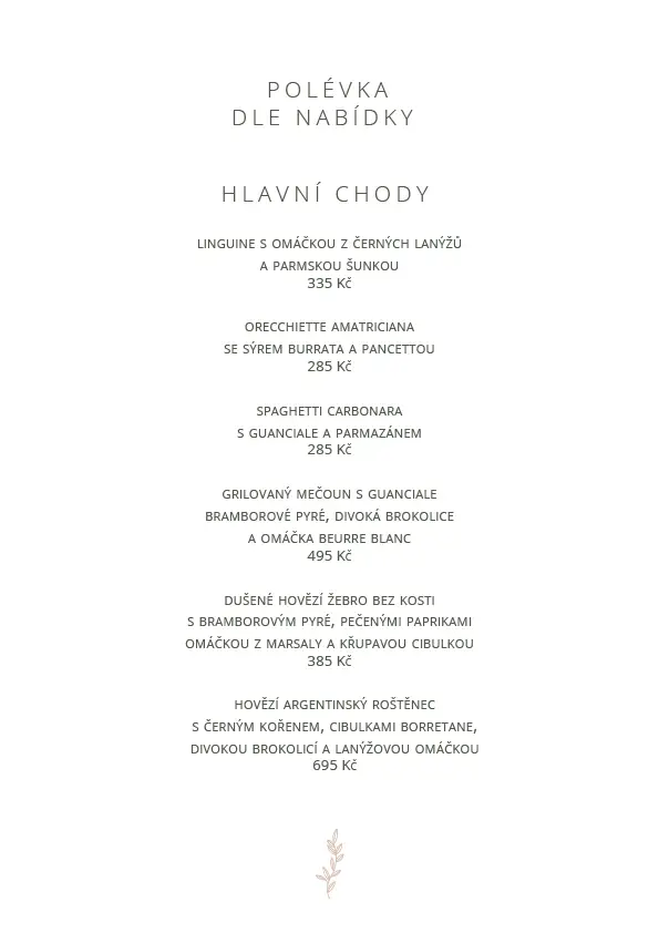 Menu_Restaurace La Vita_Nový Bor_immagine_1