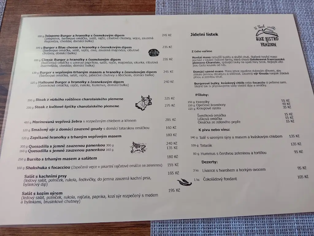 Menu_Bike Bistro U všech andělů_Nové Město pod Smrkem_immagine_1