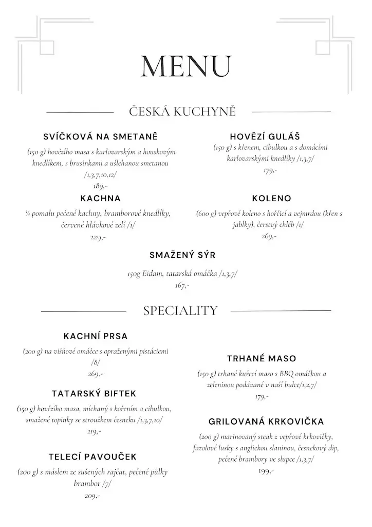 Menu_Restaurace Kamenný dům Liberec Letní terasa_Okres Liberec_immagine_4