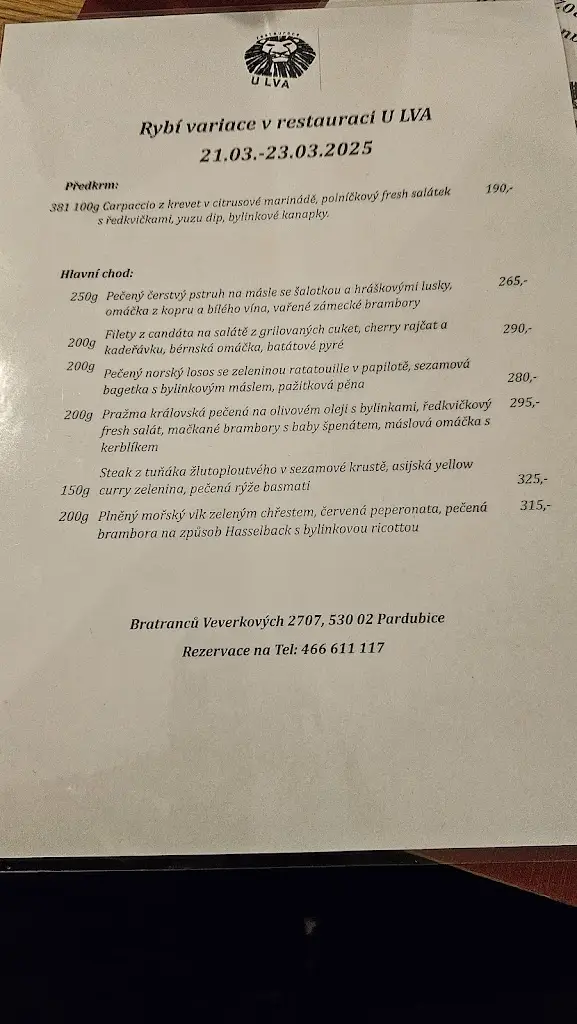 Menu_Restaurace U Lva_Ohrazenice_image_1