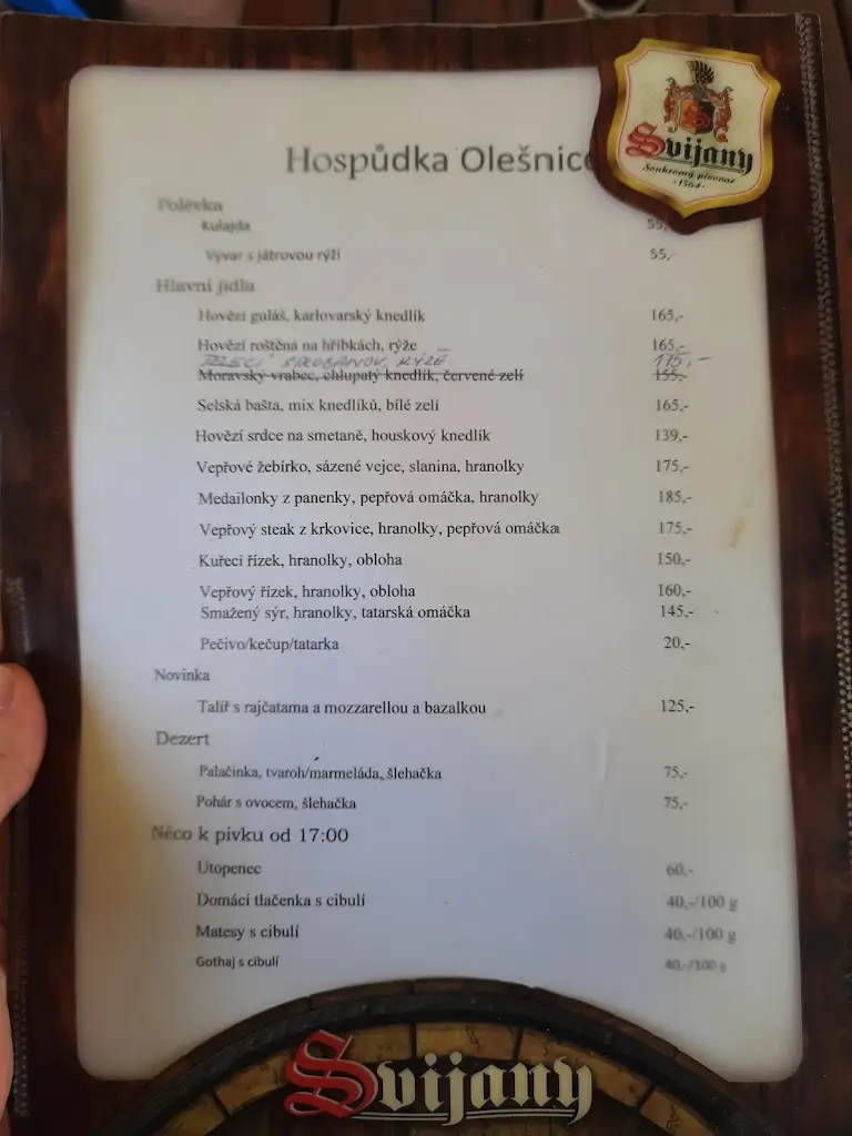 Menu_Hospůdka Olešnice_Ohrazenice_immagine_3