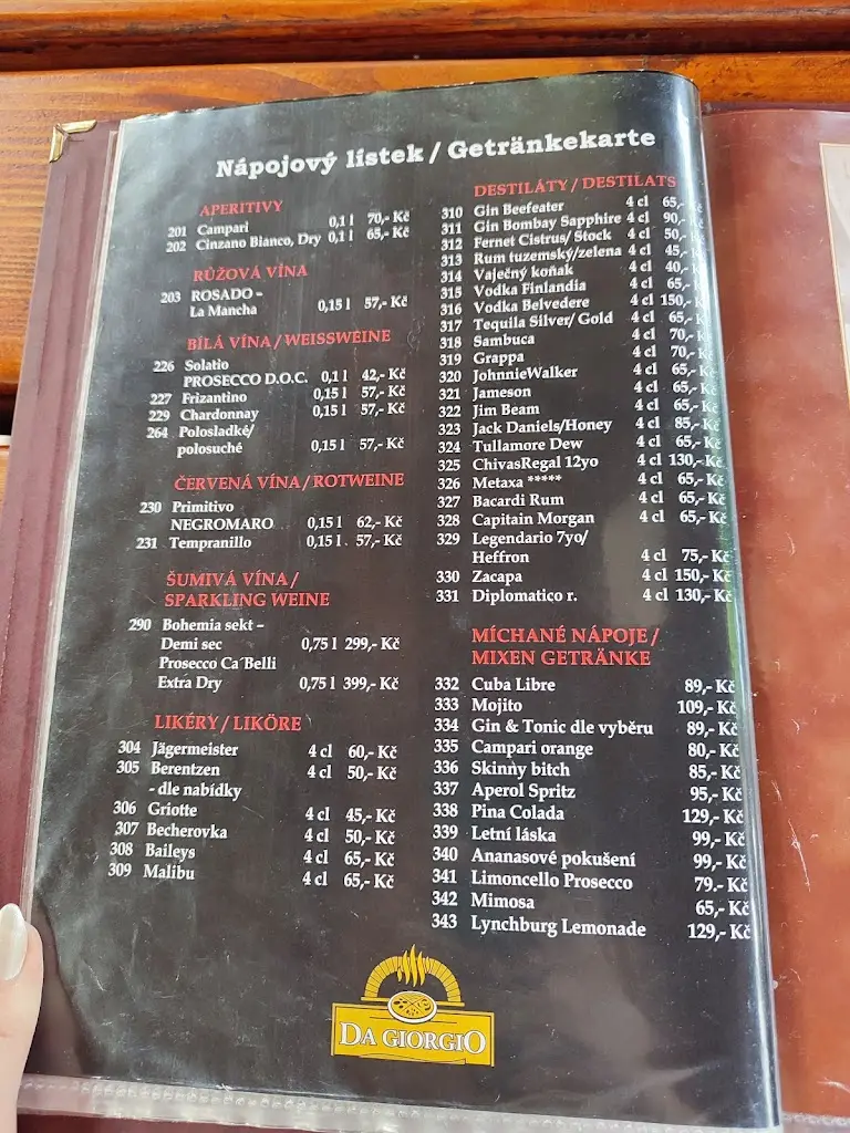 Menu_Da Giorgio Turnov_Příšovice_image_1