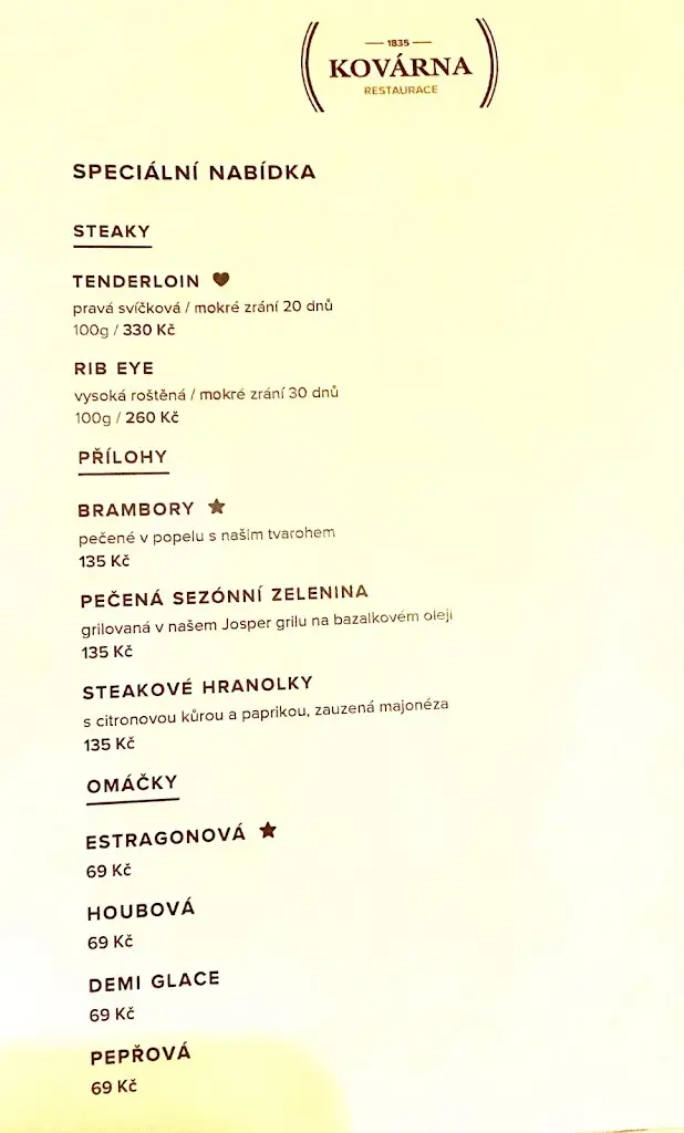 Menu_Frýdštejn Smithy resort_Příšovice_image_2