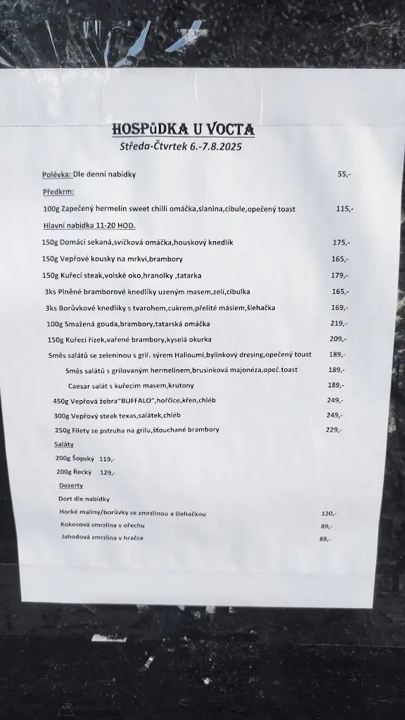 Menu_Hospůdka u Vocta_Rokytnice nad Jizerou_image_1