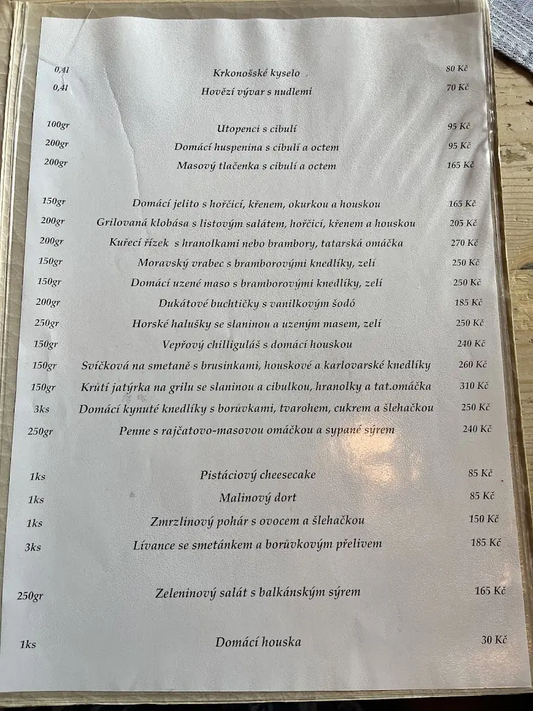 Menu_Horská bouda Dvoracky_Rokytnice nad Jizerou_image_2