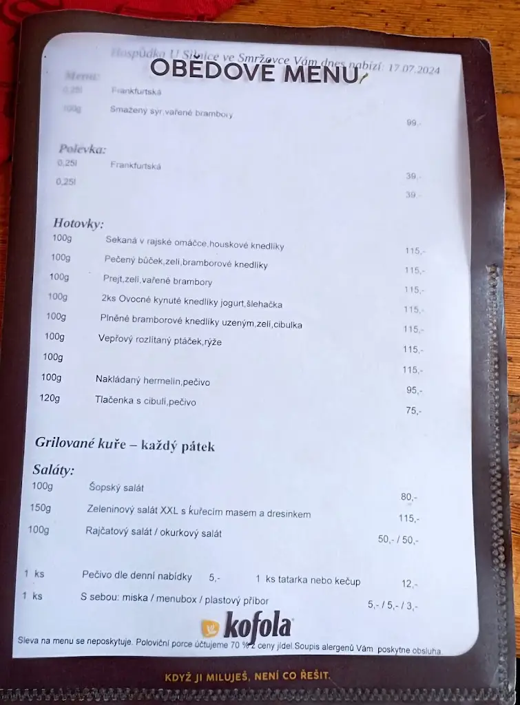 Menu_Hospůdka U Silnice_Smržovka_image_2