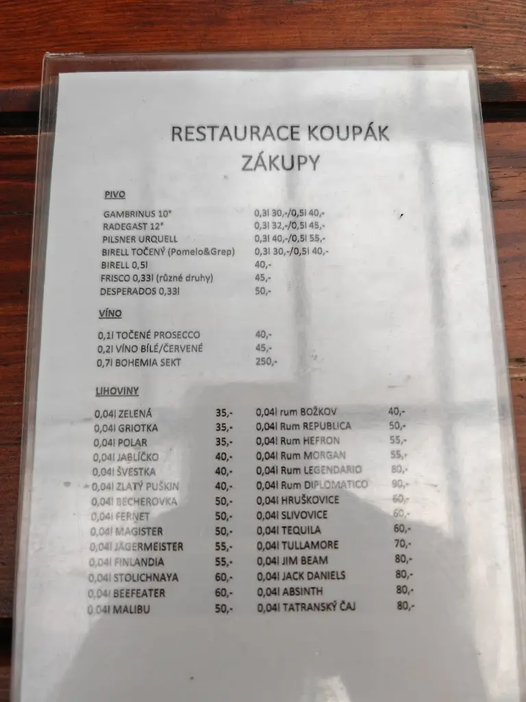 Menu_Restaurace Koupák Zákupy_Zákupy_image_1