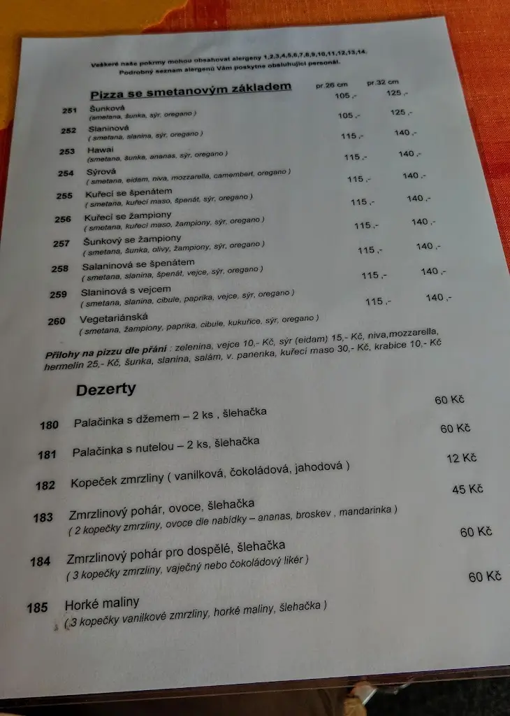 Menu_Restaurace a penzion Albína_Vysoké nad Jizerou_image_1