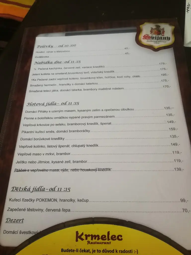 Menu_Penzion a restaurace Krmelec_Albrechtice_image_2