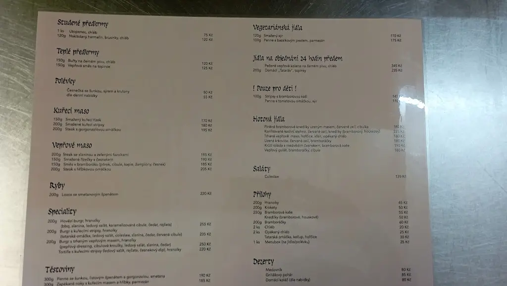 Menu_Restaurace Albrecht_Tanvald_immagine_3