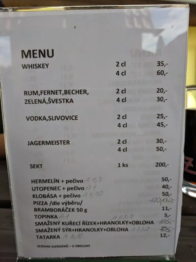 Menu_Restaurace Pension Luis_Jistebnice_image_1
