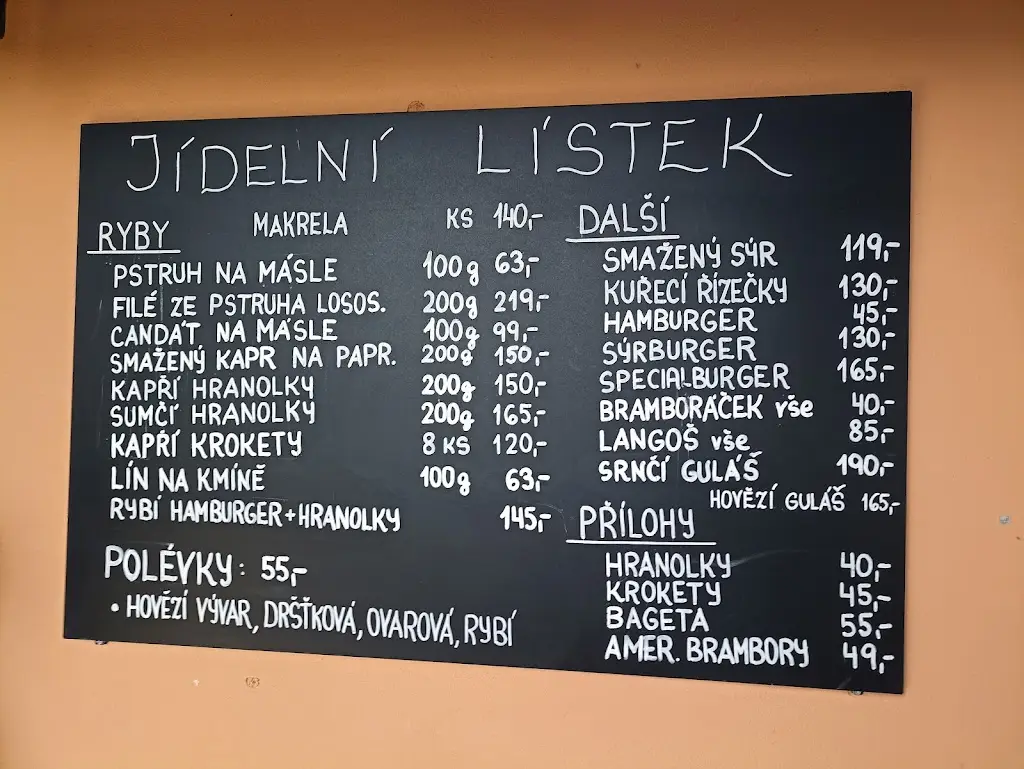 Menu_Občerstvení U Rybníka_Bartošovice_image_1