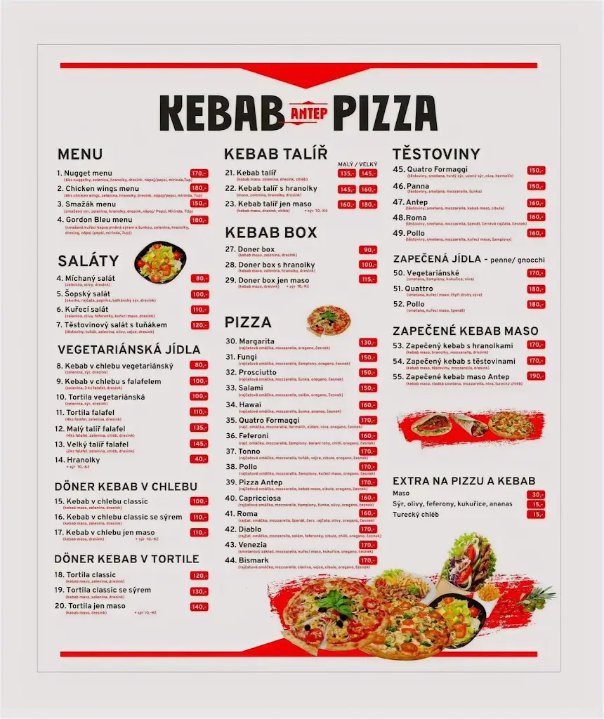 Menu_KEBAB & PIZZA ANTEP Železný Brod_Železný Brod_immagine_1