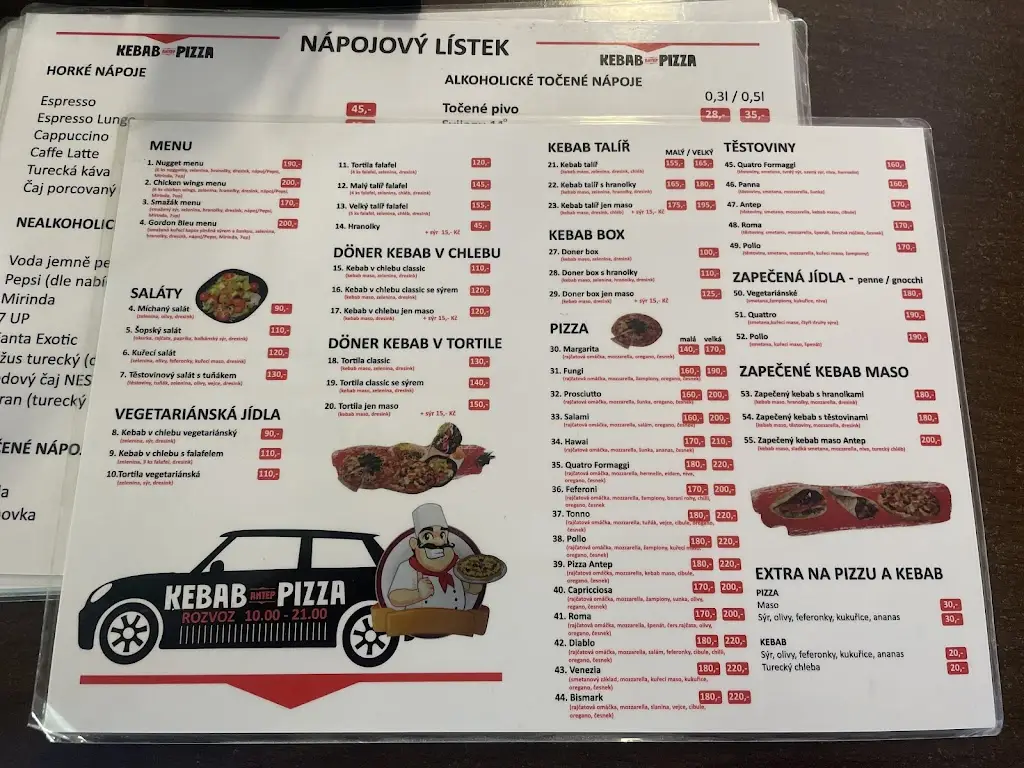 Menu_KEBAB & PIZZA ANTEP Železný Brod_Železný Brod_immagine_2