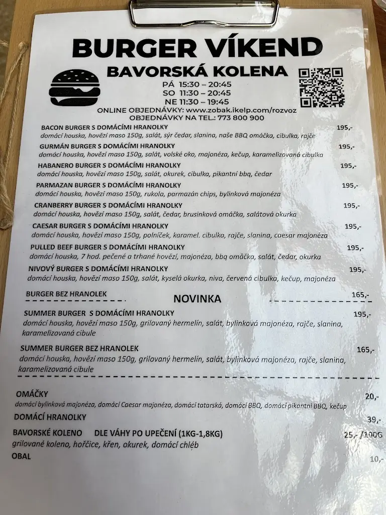 Menu_Restaurace U Holubů_Bílovec_immagine_2