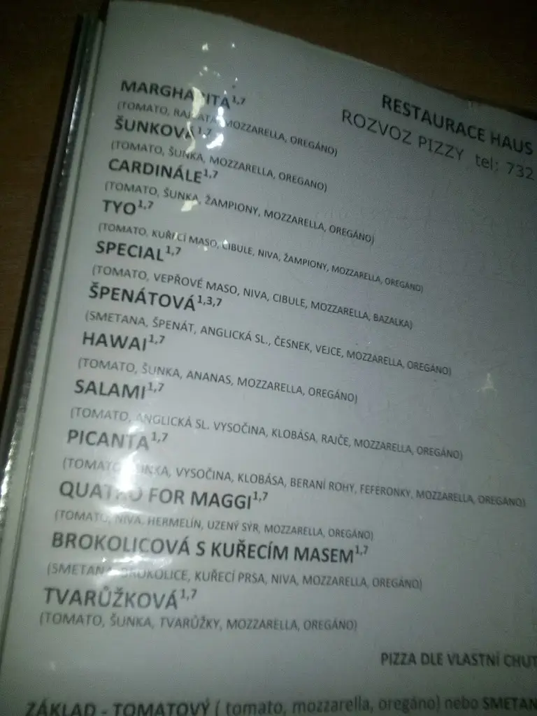 Menu_Restaurace HAUS_Bílovec_image_1