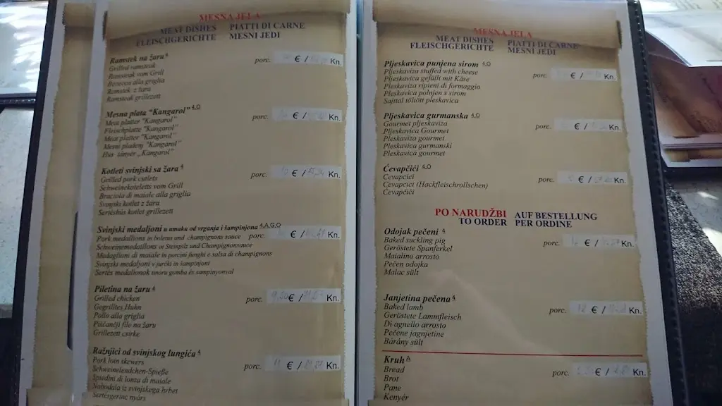 Menu_Restoran Kangarol_Baška_immagine_2