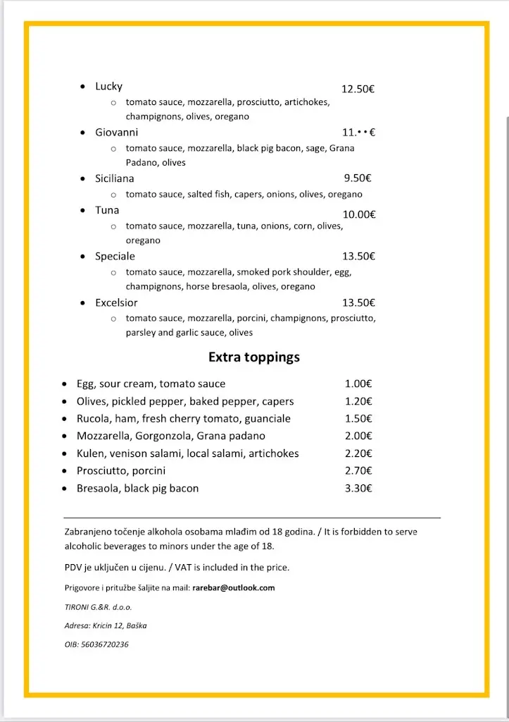 Menu_Bistro RAREBAR_Baška_image_2