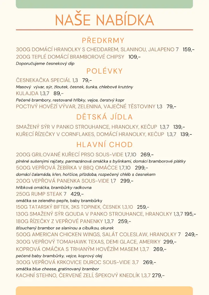 Menu_Food & Cafe Park Bohumín_Bohumín_image_3