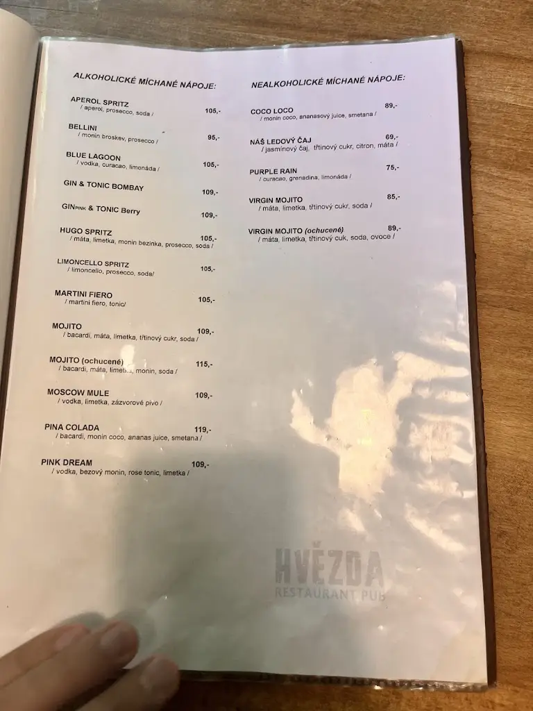 Menu_Restaurace Hvězda_Bohumín_immagine_4