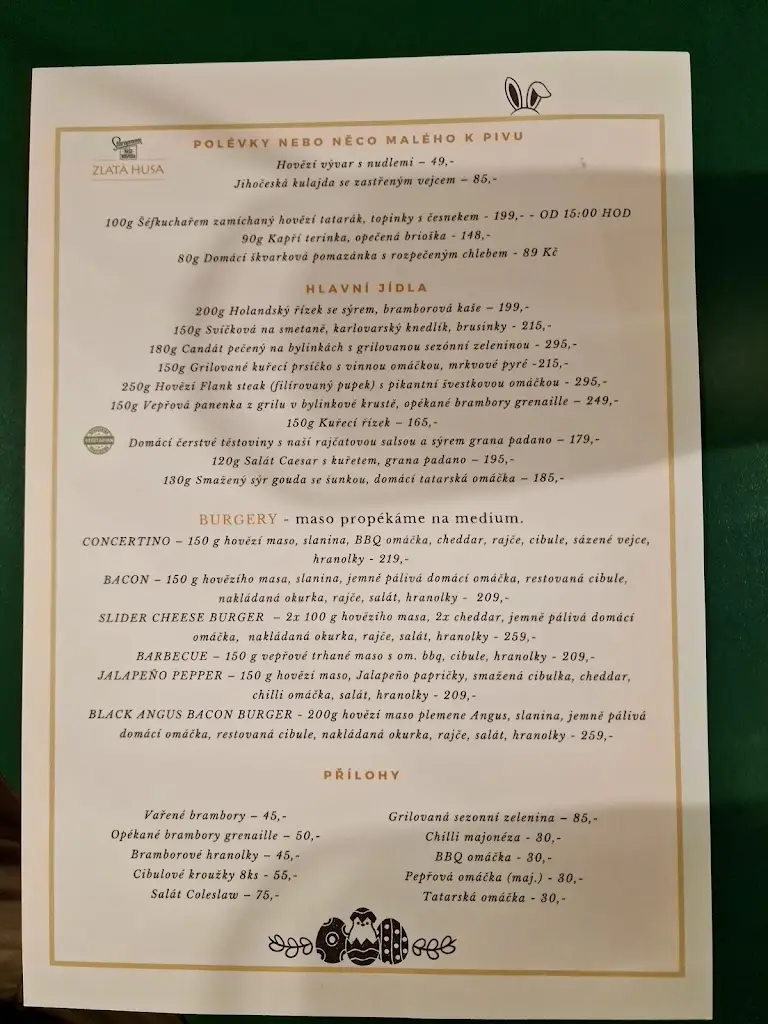 Menu_Restaurace Naše hospoda - Zlatá husa_Jindřichův Hradec_image_3