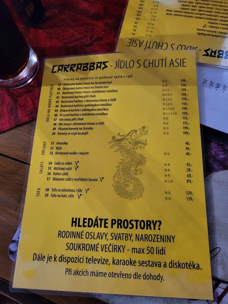 Menu_Pivnice Carrabbas - Bohumín_Bohumín_immagine_1