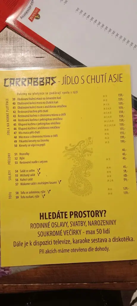 Menu_Pivnice Carrabbas - Bohumín_Bohumín_immagine_3