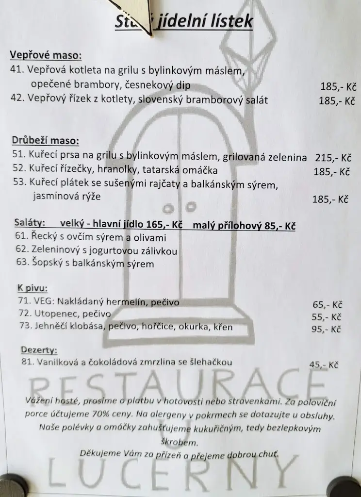 Menu_Restaurace U Lucerny_Jindřichův Hradec_image_3