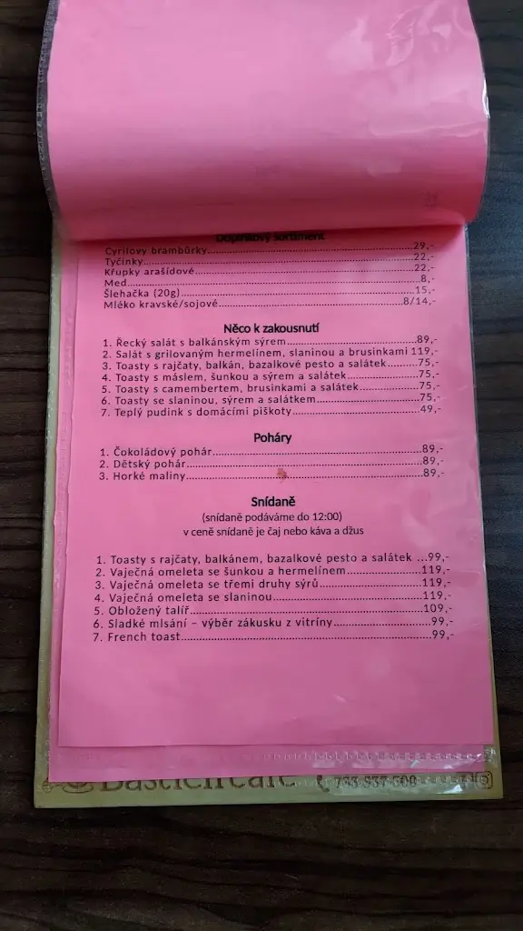 Menu_Bastien Cafe_Bohumín_image_1
