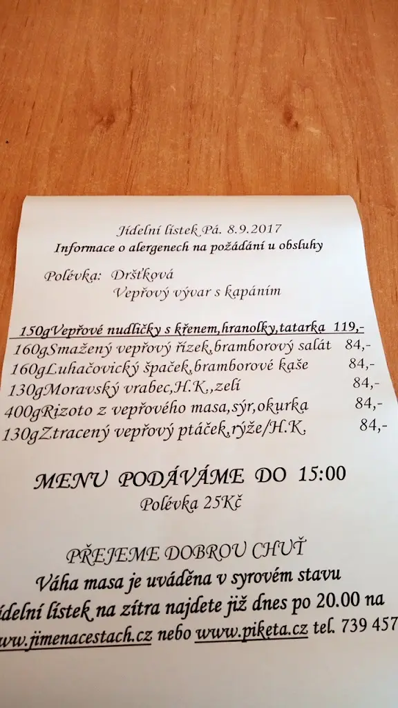 Menu_Club na Piketě_Jindřichův Hradec_image_3