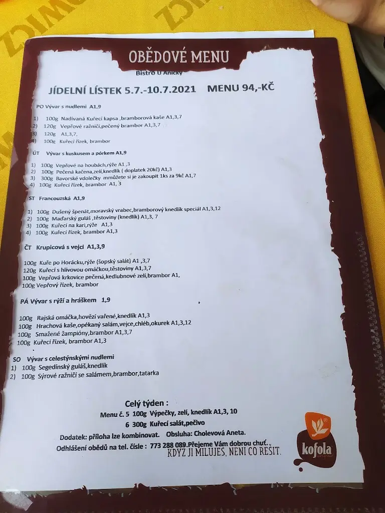 Menu_Bistro u Aničky_Budišov nad Budišovkou_image_2