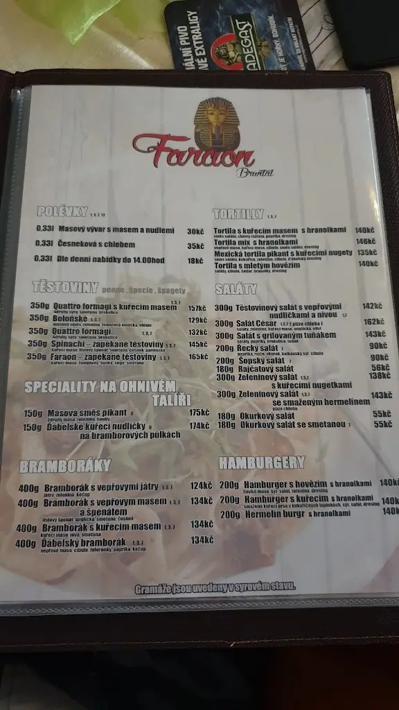Menu_Restaurace Faraon_Bruntál_image_4