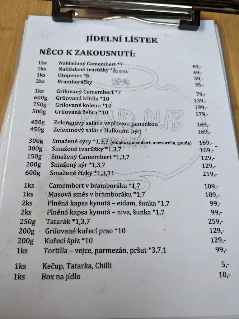 Menu_Grand Pub Bruntál_Bruntál_image_1