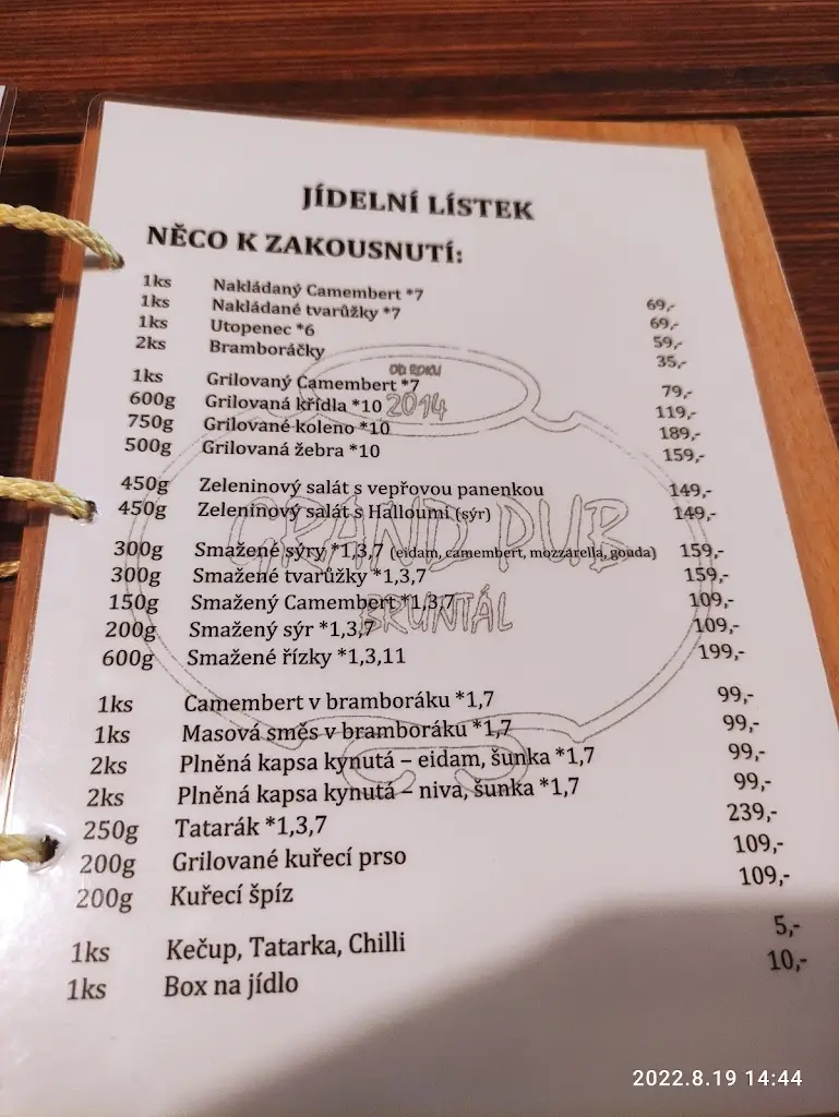 Menu_Grand Pub Bruntál_Bruntál_image_2