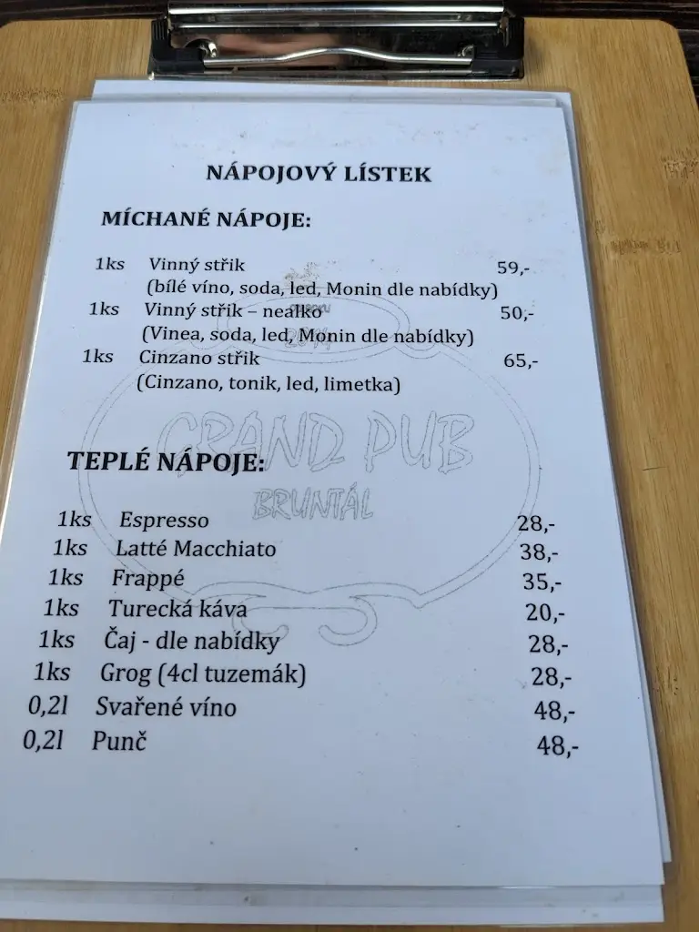 Menu_Grand Pub Bruntál_Bruntál_image_4