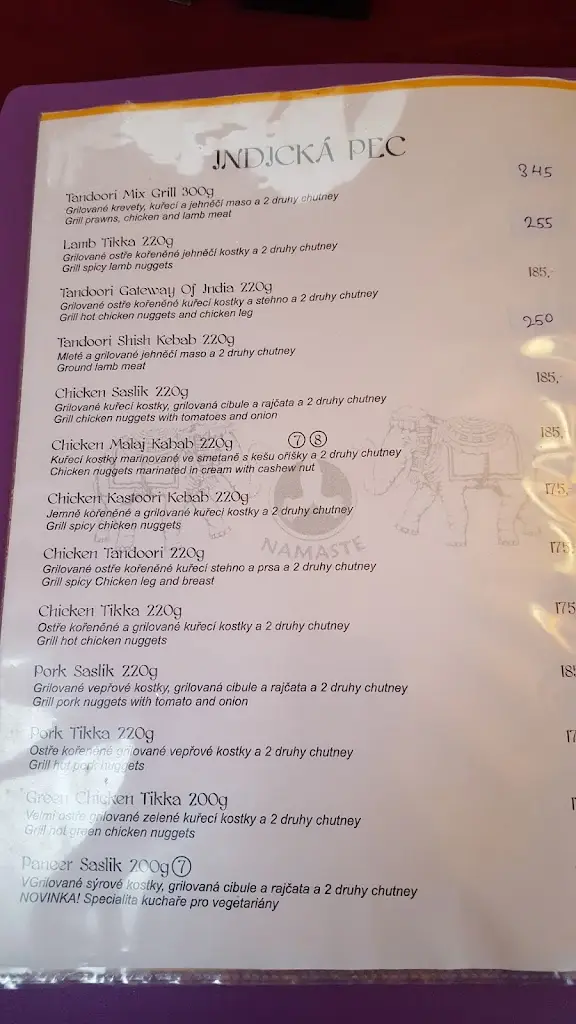 Menu_The Curry House Indian restaurant_Jindřichův Hradec_image_3