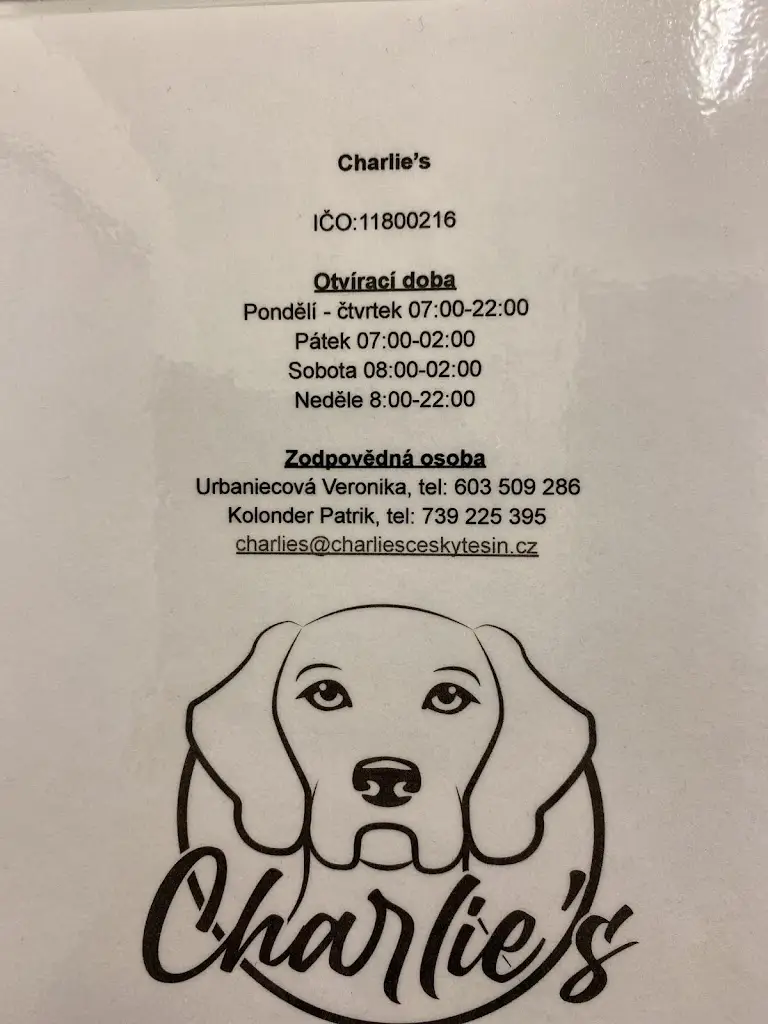 Menu_Charlie’s Bar&Restaurant_Chotěbuz_immagine_4