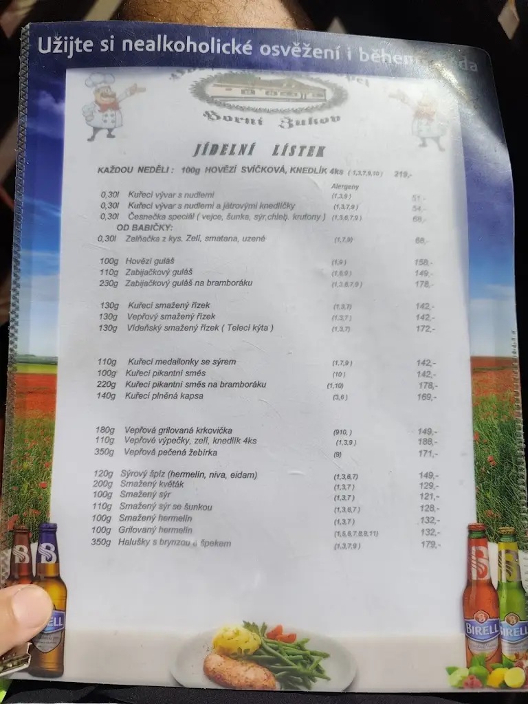 Menu_Hospůdka Na Kopci_Chotěbuz_immagine_1